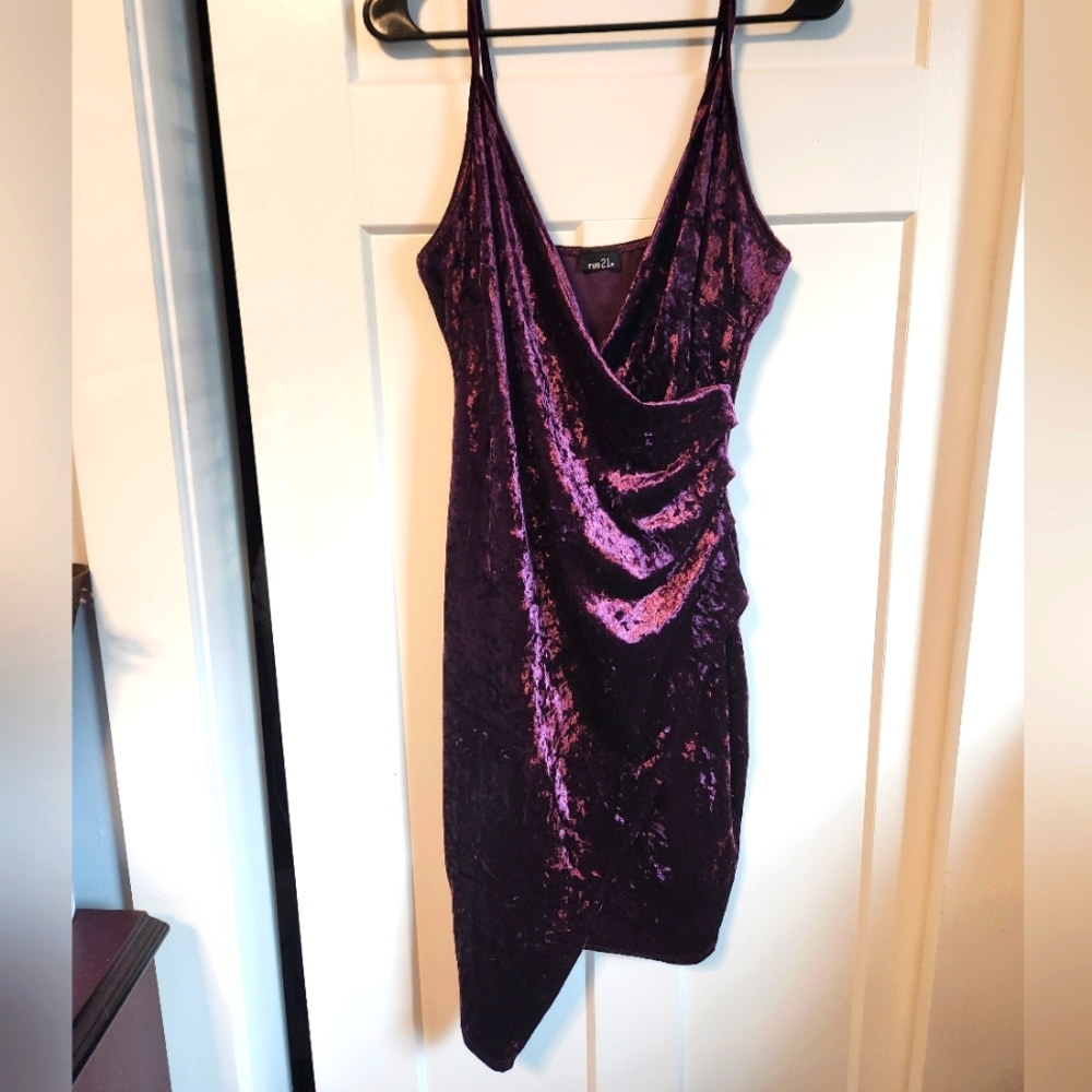 Purple velvet dress